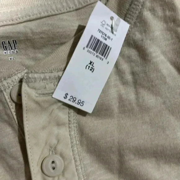 Gap  boys long sleeve tee ombree cream/tan/brown size XL (12) - Picture 5 of 6